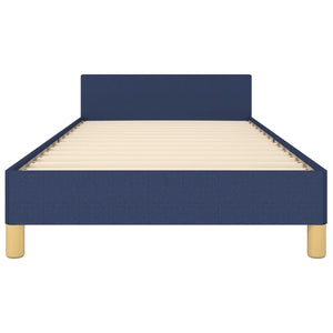 Bettgestell ohne Matratze Blau 90x200 cm Stoff