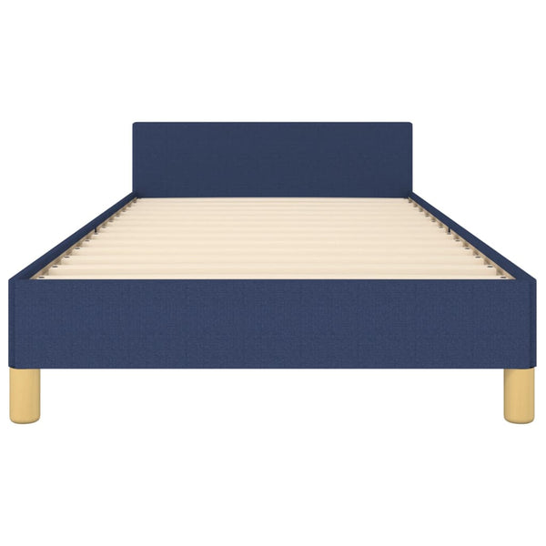 Bettgestell ohne Matratze Blau 90x200 cm Stoff