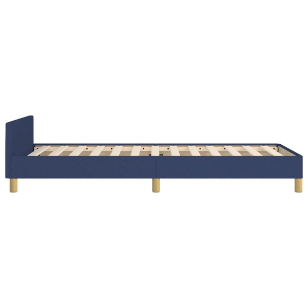 Bettgestell ohne Matratze Blau 90x200 cm Stoff