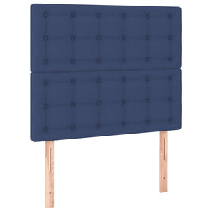 Bettgestell ohne Matratze Blau 90x200 cm Stoff