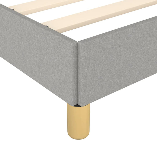 Bettgestell ohne Matratze Hellgrau 100x200 cm Stoff