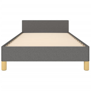 Bettgestell ohne Matratze Dunkelgrau 100x200 cm Stoff