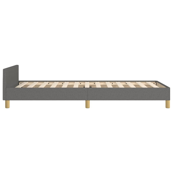 Bettgestell ohne Matratze Dunkelgrau 100x200 cm Stoff