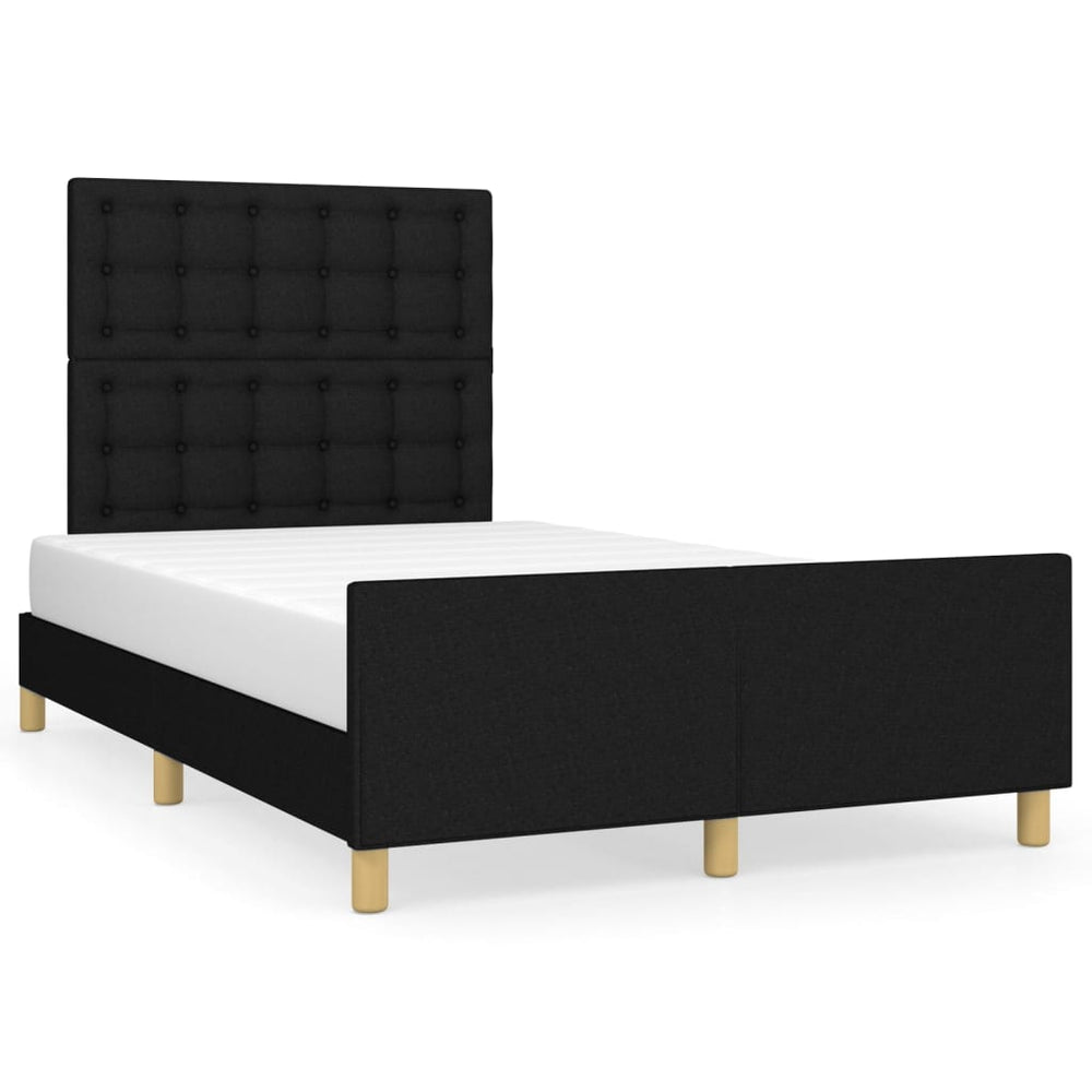 vidaXL Cadre de lit sans matelas Noir 120x200 cm Tissu