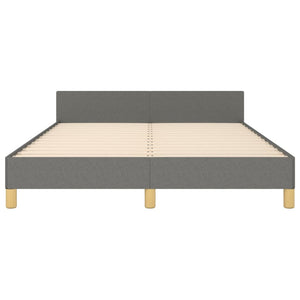 Bettgestell ohne Matratze Dunkelgrau 140x190 cm Stoff
