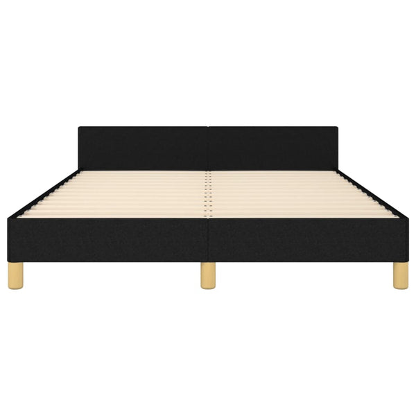 Bettgestell ohne Matratze Schwarz 140x200 cm Stoff