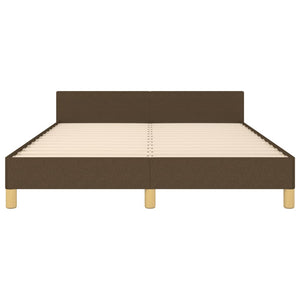 Bettgestell ohne Matratze Dunkelbraun 140x200 cm Stoff