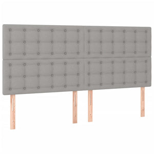 Bettgestell ohne Matratze Hellgrau 160x200 cm Stoff