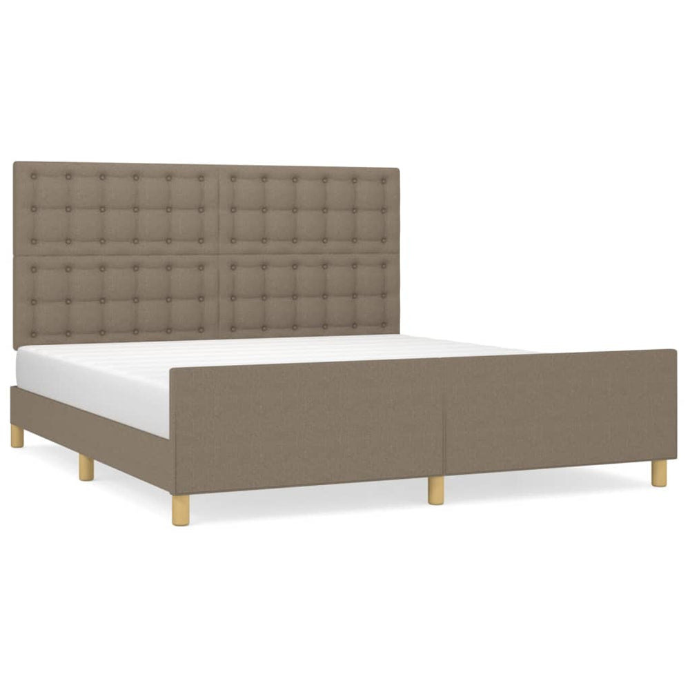 vidaXL Cadre de lit sans matelas Taupe 160x200 cm Tissu