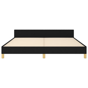 vidaXL Cadre de lit avec tête de lit Noir 180x200 cm Tissu