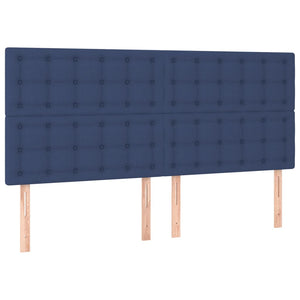 vidaXL Cadre de lit avec tête de lit bleu 180x200 cm Tissu