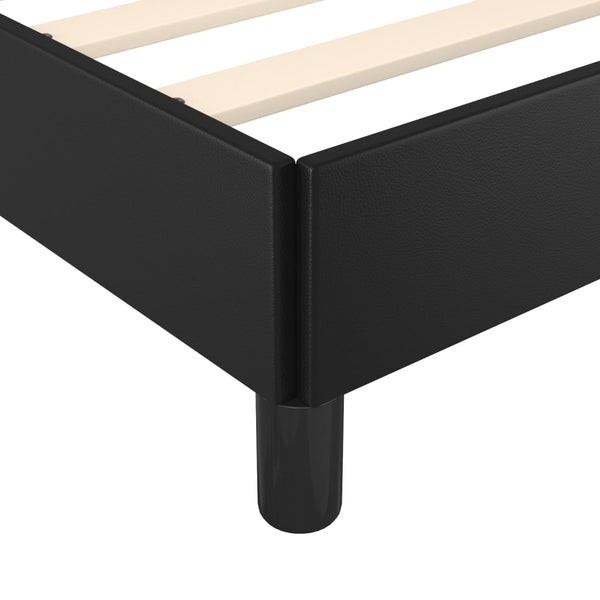 vidaXL Cadre de lit avec tête de lit Noir 90x190 cm Similicuir