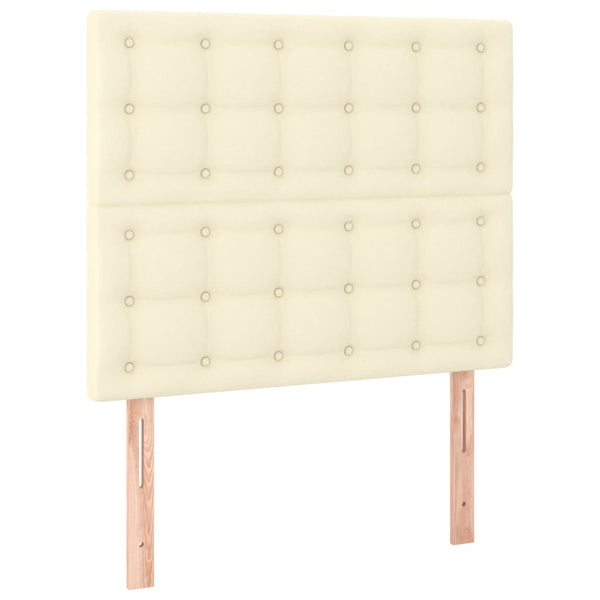 vidaXL Cadre de lit avec tête de lit Crème 120x200 cm Similicuir