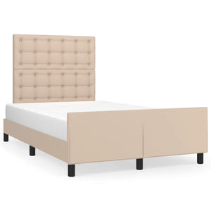 Bettgestell mit Kopfteil Cappuccino-Braun 120x200 cm Kunstleder