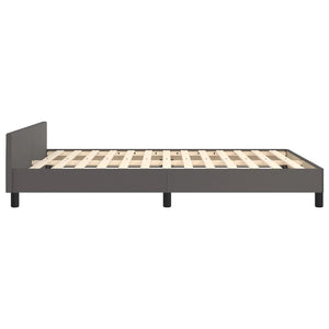 vidaXL Cadre de lit avec tête de lit Gris 140x200 cm Similicuir