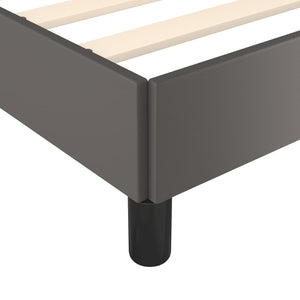 vidaXL Cadre de lit avec tête de lit Gris 140x200 cm Similicuir