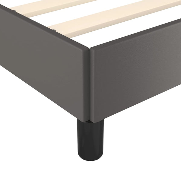 vidaXL Cadre de lit avec tête de lit Gris 160x200 cm Similicuir