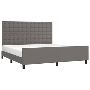 vidaXL Cadre de lit avec tête de lit Gris 180x200 cm Similicuir
