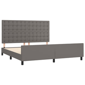 vidaXL Cadre de lit avec tête de lit Gris 180x200 cm Similicuir