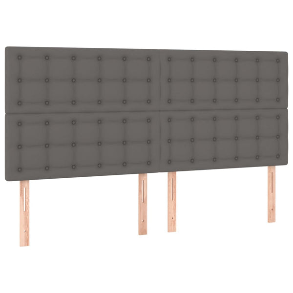 vidaXL Cadre de lit avec tête de lit Gris 180x200 cm Similicuir
