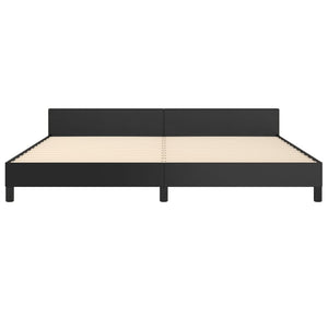 vidaXL Cadre de lit avec tête de lit Noir 200x200 cm Similicuir