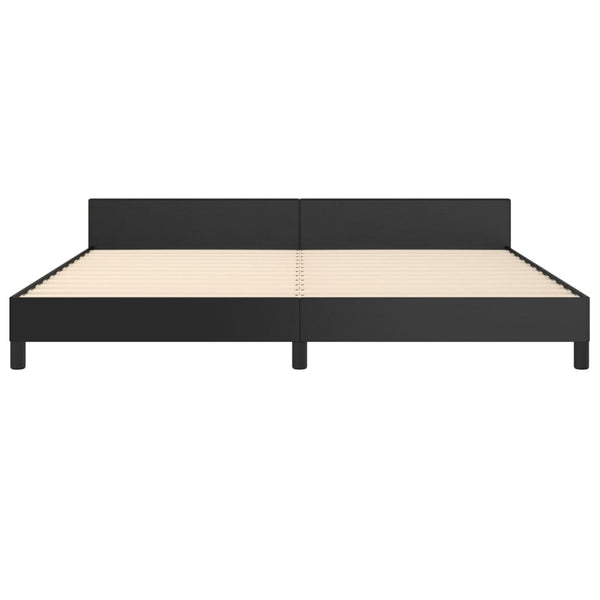 vidaXL Cadre de lit avec tête de lit Noir 200x200 cm Similicuir