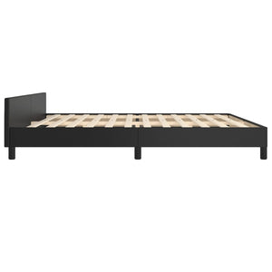 vidaXL Cadre de lit avec tête de lit Noir 200x200 cm Similicuir