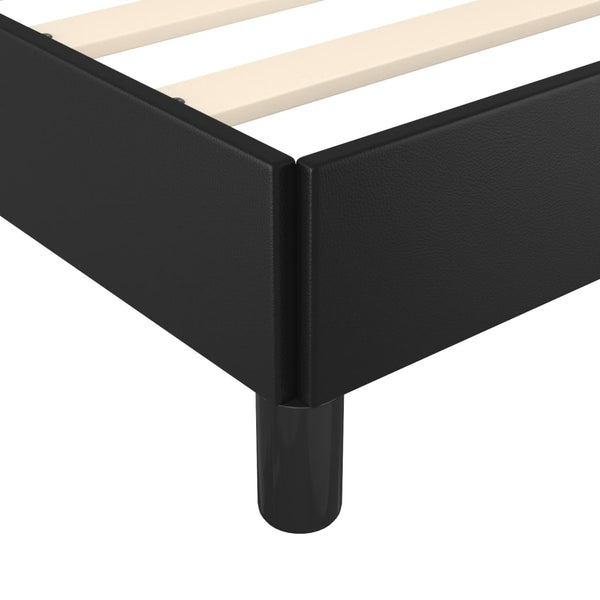 vidaXL Cadre de lit avec tête de lit Noir 200x200 cm Similicuir