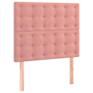 Bettgestell mit Kopfteil Rosa 80x200 cm Samt