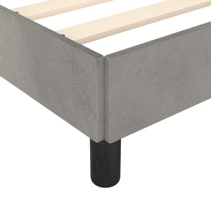 vidaXL Bed Frame without Mattress Light Grey 90x190 cm Velvet