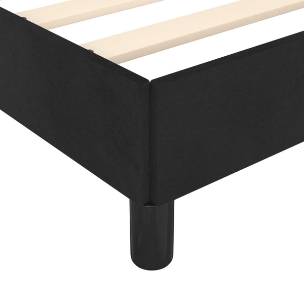 vidaXL Cadre de lit avec tête de lit Noir 90x190 cm Velours