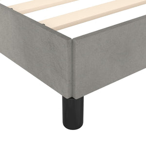 vidaXL Bed Frame without Mattress Light Grey 100x200 cm Velvet