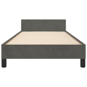 Bettgestell ohne Matratze Dunkelgrau 100x200 cm Samt