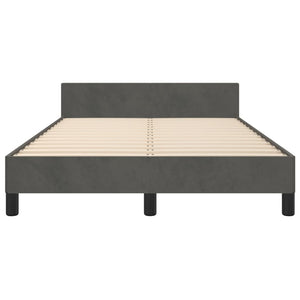Bettgestell ohne Matratze Dunkelgrau 120x200 cm Samt