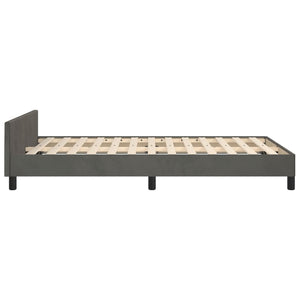 Bettgestell ohne Matratze Dunkelgrau 120x200 cm Samt
