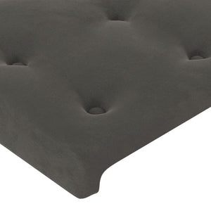 Bettgestell ohne Matratze Dunkelgrau 120x200 cm Samt