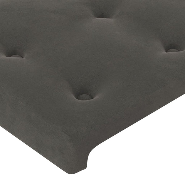 Bettgestell ohne Matratze Dunkelgrau 120x200 cm Samt