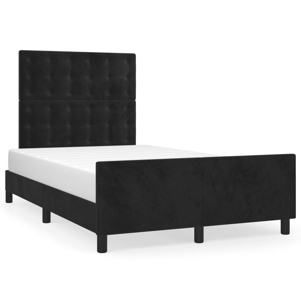 vidaXL Cadre de lit sans matelas Noir 120x200 cm Velours
