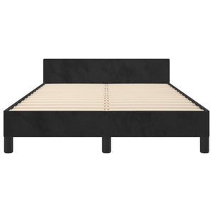 Bettgestell ohne Matratze Schwarz 120x200 cm Samt