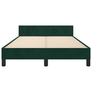 Bettgestell ohne Matratze Dunkelgrün 120x200 cm Samt