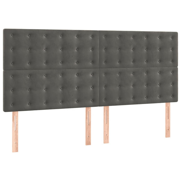 Bettgestell ohne Matratze Dunkelgrau 140x190 cm Samt