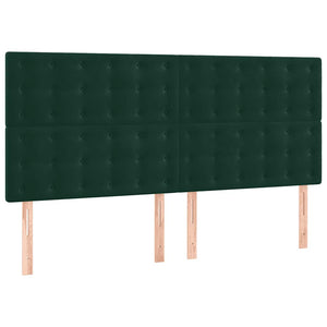 Bettgestell ohne Matratze Dunkelgrün 140x190 cm Samt