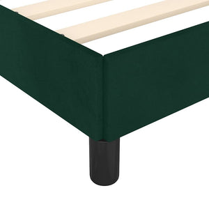 Bettgestell ohne Matratze Dunkelgrün 140x190 cm Samt