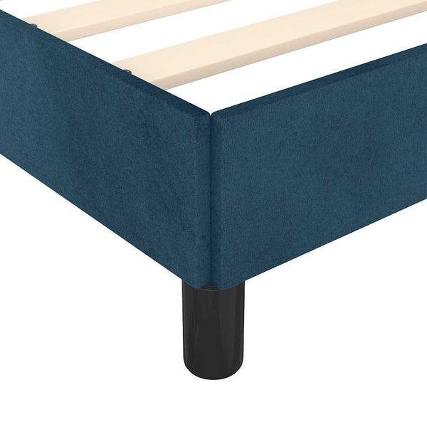 Bettgestell ohne Matratze Dunkelblau 140x190 cm Samt