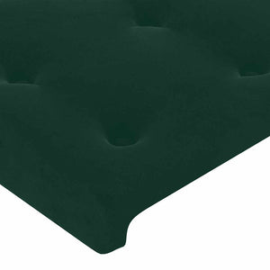 Bettgestell ohne Matratze Dunkelgrün 140x200 cm Samt