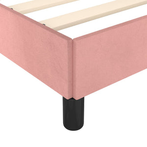 vidaXL Cadre de lit avec tête de lit rose 140x200 cm velours