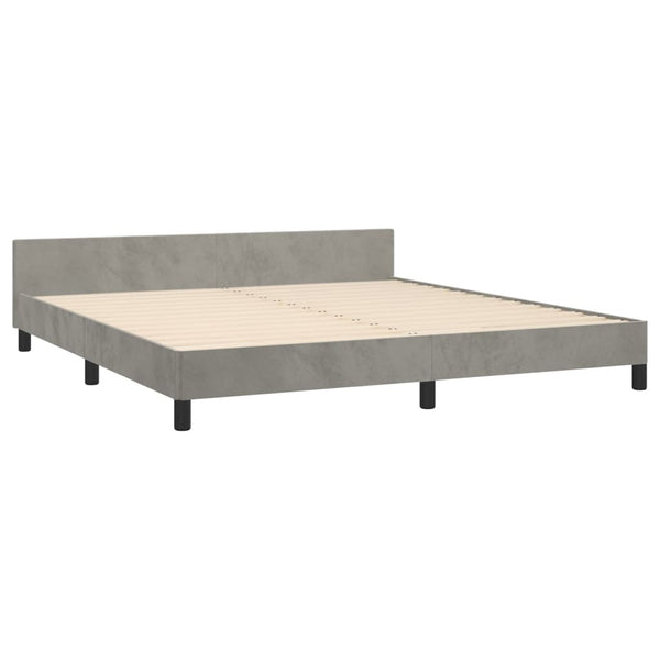vidaXL Cadre de lit sans matelas Gris clair 160x200 cm Velours