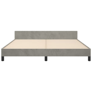 vidaXL Cadre de lit sans matelas Gris clair 160x200 cm Velours