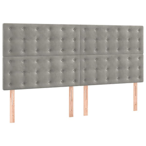 vidaXL Cadre de lit sans matelas Gris clair 160x200 cm Velours
