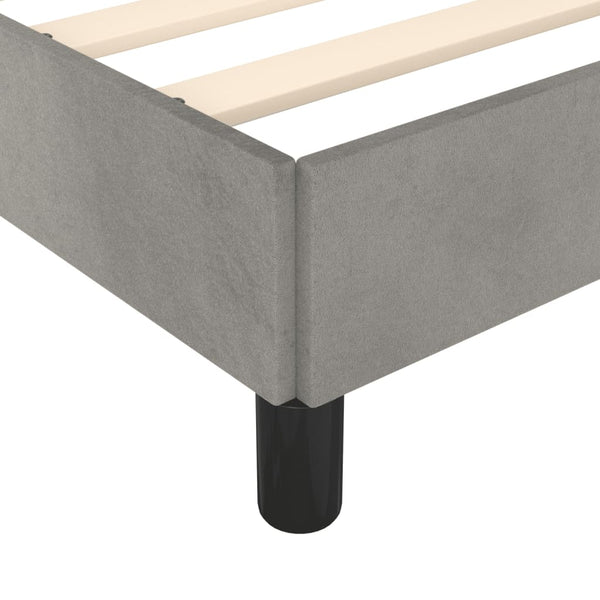 vidaXL Cadre de lit sans matelas Gris clair 160x200 cm Velours